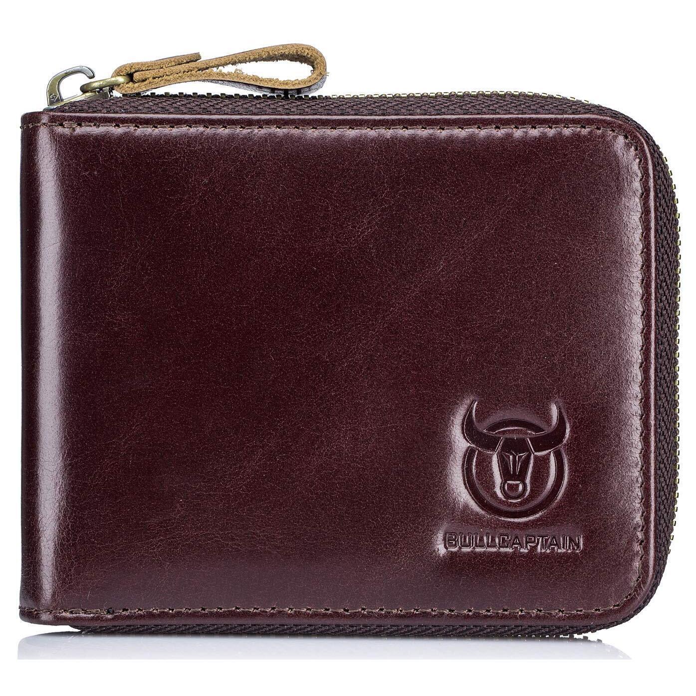 6974 Leather Zipper Wallet Rfid Blocking Bifold Secure Zip Around Wallets